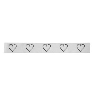 Liebe Herz Schwarzer Glitzer Valentine's Satin Rib Satinband