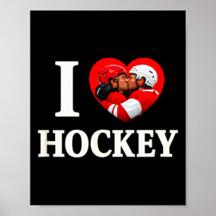 Liebe Herz schwul Hockey entfesselt schwule Pride- Poster