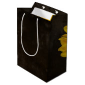 Liebe Herz Sonnenblume Mittlere Geschenktüte (Rückseite Schrägansicht)