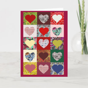 Liebe-Herz-Steppdecke Karte