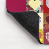 Liebe-Herz-Steppdecke Mousepad (Ecke)