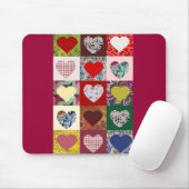 Liebe-Herz-Steppdecke Mousepad (Mit Mouse)