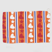 Liebe Herz-Sterne-Streifen Golfhandtuch (Horizontal)