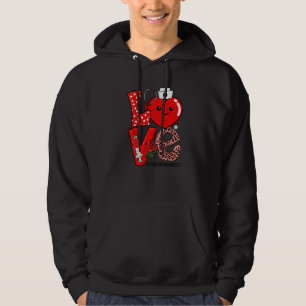 Liebe Herz Stethoskop Rehabilitation Krankenschwes Hoodie
