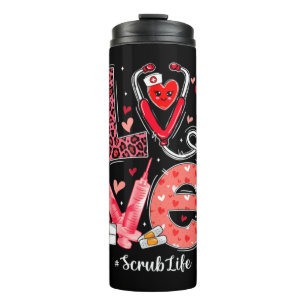 Liebe Herz Stethoskop Scrub Leben Sonnenschein Thermosbecher