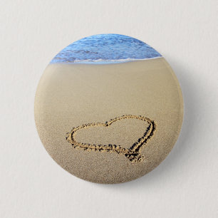 Liebe-Herz-Strand Button