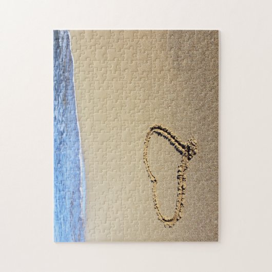 Liebe-Herz-Strand Puzzle (Vertikal)