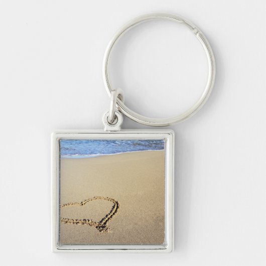 Liebe-Herz-Strand Schlüsselanhänger (Vorne)