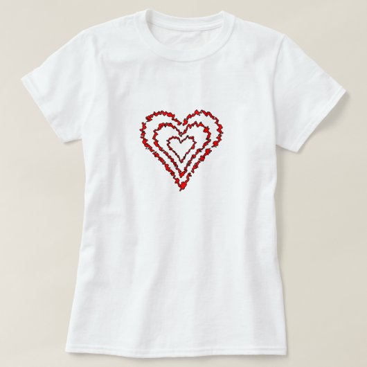 Liebe Herz T-Shirt (Design vorne)
