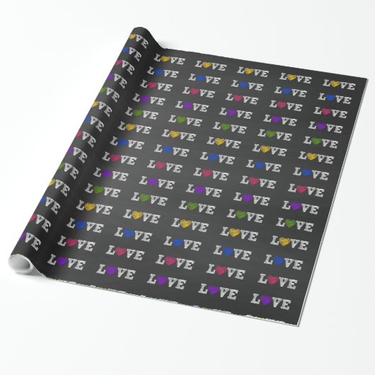 Liebe-Herz-Tafel-Verpackungs-Papier Geschenkpapier (Ungerollt)