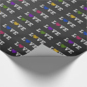 Liebe-Herz-Tafel-Verpackungs-Papier Geschenkpapier (Ecke)