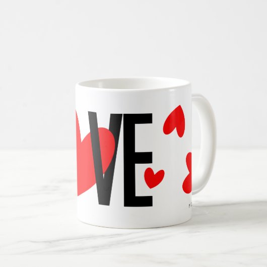 Liebe Herz Tasse (VorderseiteRechts)