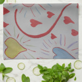 Liebe Herz Teetuch Geschirrtuch (Gefaltet)