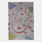 Liebe Herz Teetuch Geschirrtuch (Vertikal)