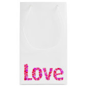 LIEBE Herz-Text-Geschenktasche Kleine Geschenktüte (Rückseite)