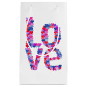 LIEBE Herz-Text-Geschenktasche Kleine Geschenktüte (Vorderseite)