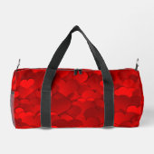 Liebe Herz Textur rotes Muster-19909 Duffle Bag (Rückseite)