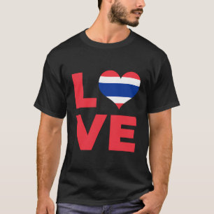 Liebe Herz-Thailand-Flagge T-Shirt