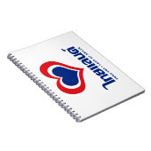 Liebe [Herz] Thailand ♦ Thai-Sprachschrift ♦ Notizblock (Rechte Seite)