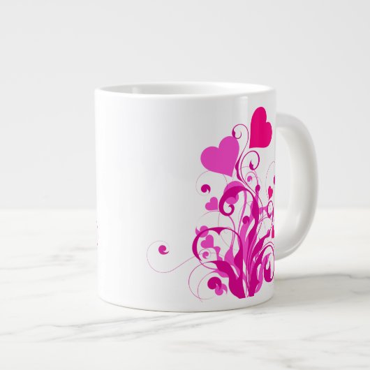 Liebe Herz Tree-25053 Jumbo-Tasse (Vorderseite Rechts)