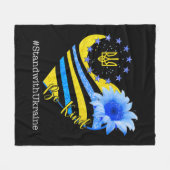 Liebe Herz Ukraine ist freundlich zu Ukraine Ukra Fleecedecke (Vorderseite (Horizontal))