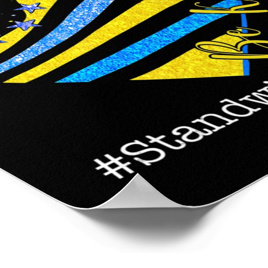 Liebe Herz Ukraine ist freundlich zu Ukraine Ukra Poster (Ecke)