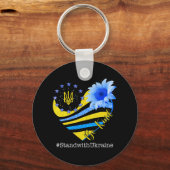 Liebe Herz Ukraine ist freundlich zu Ukraine Ukra Schlüsselanhänger (Vorderseite)
