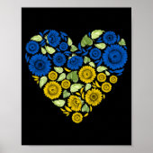 Liebe Herz Ukraine Sonnenblume ukrainischer Friede Poster (Vorne)