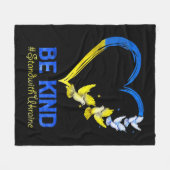 Liebe Herz Ukraine Taumeln Ukraine ist freundlich  Fleecedecke (Vorderseite (Horizontal))