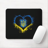 Liebe Herz Ukraine ukrainische Flagge Stand mit de Mousepad (Mit Mouse)