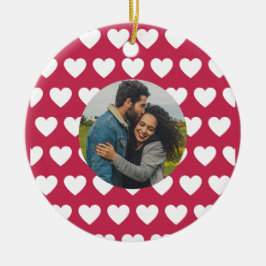Liebe! Herz und Foto Valentine Keramik Ornament