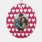 Liebe! Herz und Foto Valentine Keramik Ornament (Links)
