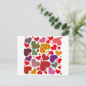 Liebe - Herz und Liebe Postkarte (Stehend Vorderseite)