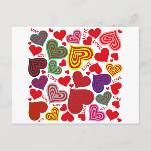 Liebe - Herz und Liebe Postkarte (Vorderseite)