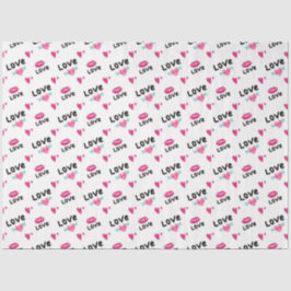 Liebe Herz und Lippen Seidenpapier