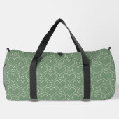Liebe Herz und Polka Dots Muster in grün Duffle Bag (Rückseite)