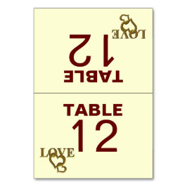 Liebe Herz und Rote Rose Hochzeitskartentafel Tischnummer