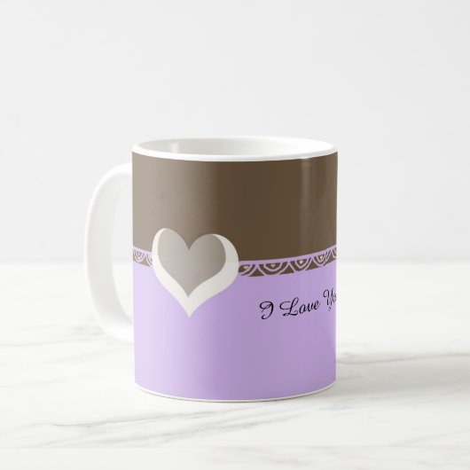 Liebe Herz und Spitze Kaffeetasse (Vorderseite Links)
