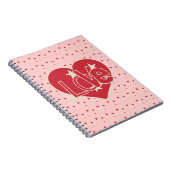 Liebe Herz und Sterne Notizblock (Rechte Seite)
