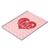 Liebe Herz und Sterne Notizblock (Linke Seite)