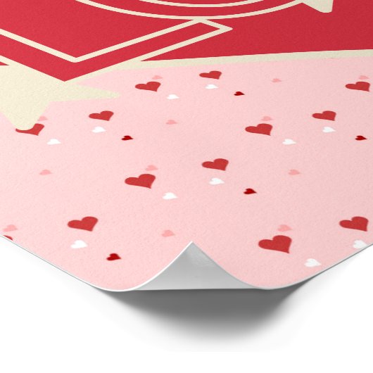 Liebe Herz und Sterne Poster (Ecke)