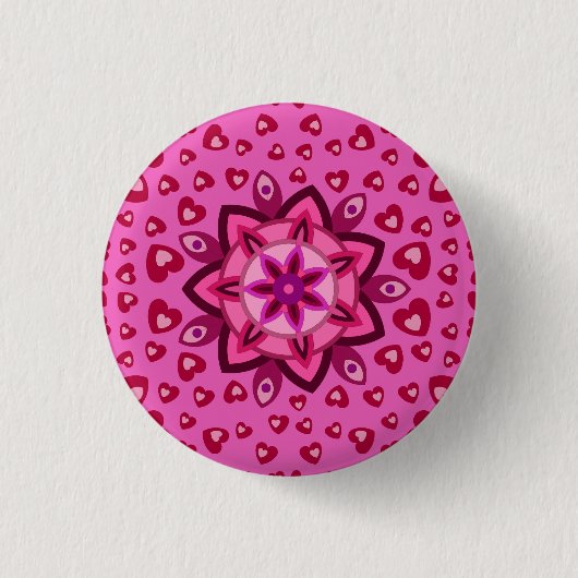 LIEBE HERZ VALENTINE BIRTHDAY GIFT SCHALTFLÄCHE BUTTON (Vorderseite)