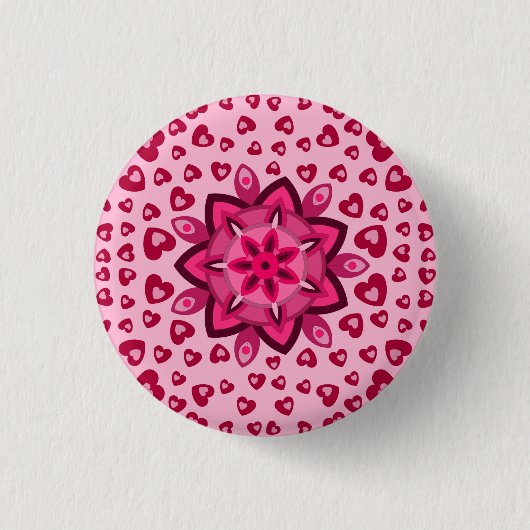 LIEBE HERZ VALENTINE BIRTHDAY GIFT SCHALTFLÄCHE BUTTON (Vorderseite)