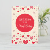 Liebe, Herz, Valentine, Hochzeit - Einladung (Stehend Vorderseite)