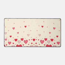 Liebe, Herz, Valentine, Hochzeit - Schreibtischmat Schreibtischunterlage
