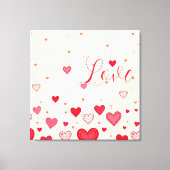Liebe, Herz, Valentine, Hochzeit - überzogene Lein Leinwanddruck (Vorderseite)