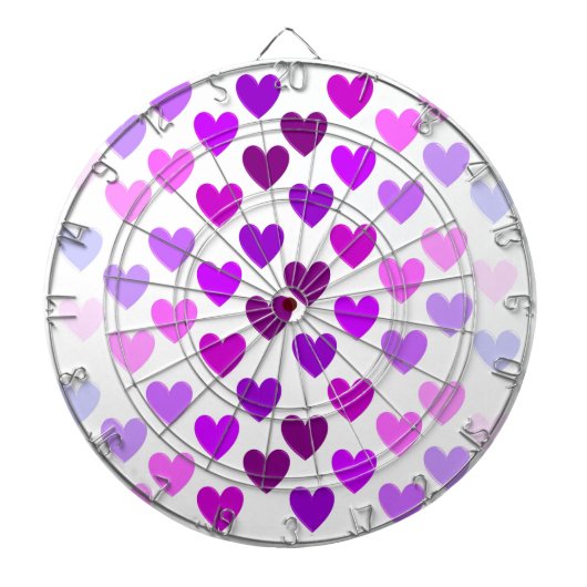 Liebe Herz Valentine romantische monochrome Dartscheibe (vorne)