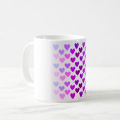 Liebe Herz Valentine romantische monochrome Kaffeetasse (Vorderseite Links)