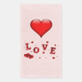 Liebe Herz Valentine Serviette (Vorderseite)