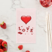 Liebe Herz Valentine Serviette (Beispiel)